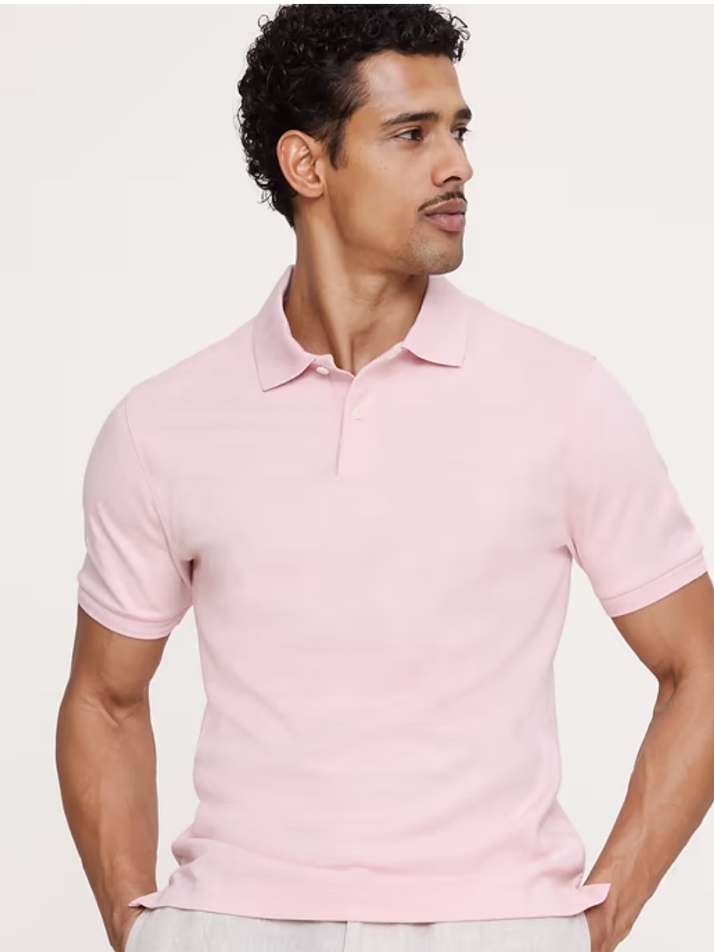 Banana Republic Light Pink Polo Shirt